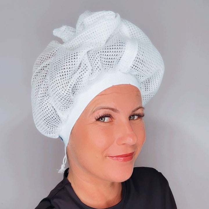 Lisslune | Net Plopping Cap for Curly Hair – Frizz-Free Drying Bonnet