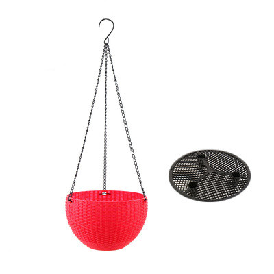 Lisslune | Woven hanging basket for plants with chain – Ideal for balcony and garden