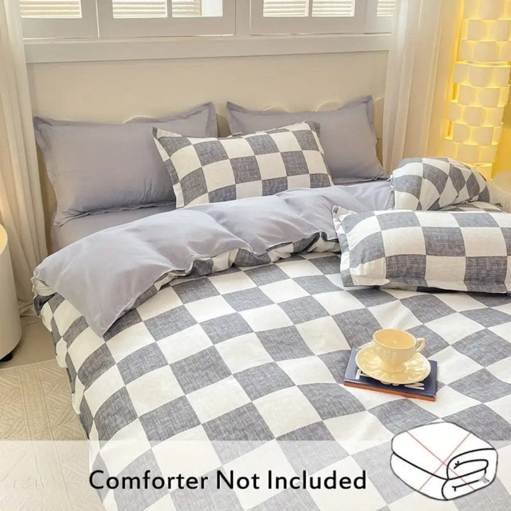 Lisslune | Chateau Checkered Bedding Set | 3pcs Set