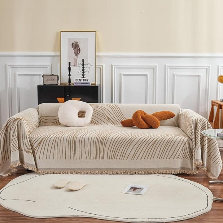 Lisslune | Calista Wave Chenille Sofa Cover