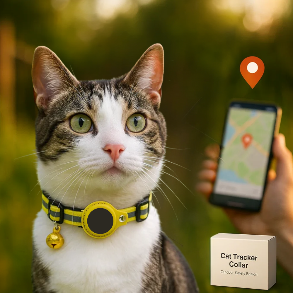Lisslune | Cat GPS Tracker Collar | Quick Release Closure, Reflective Design & Durable for Outdoor Safety Adventures