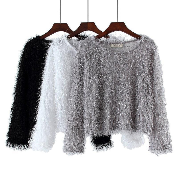 Lisslune | Round Neck Plush Sweater