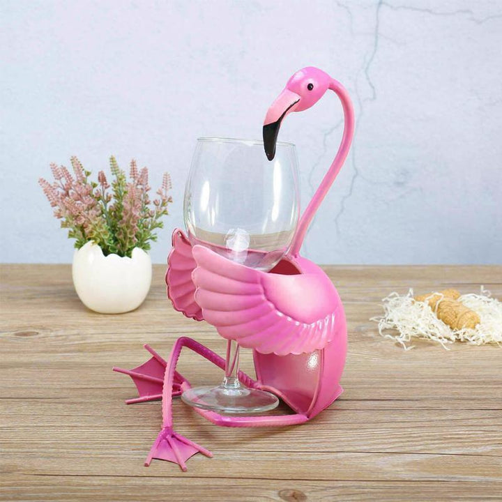 Lisslune | WineFlare Unique Flamingo Wine Rack with Decorative Details