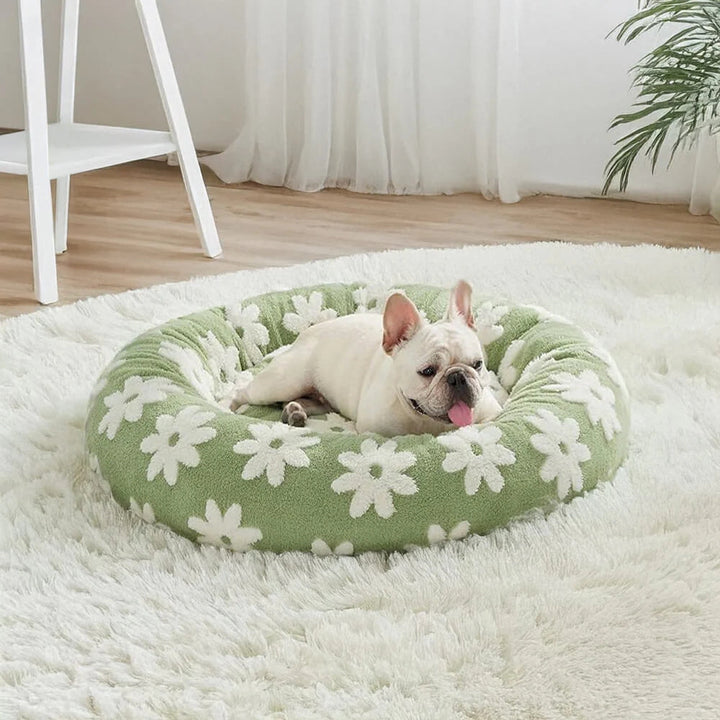 Lisslune | Snuggle Floral Checkerboard Pet Bed