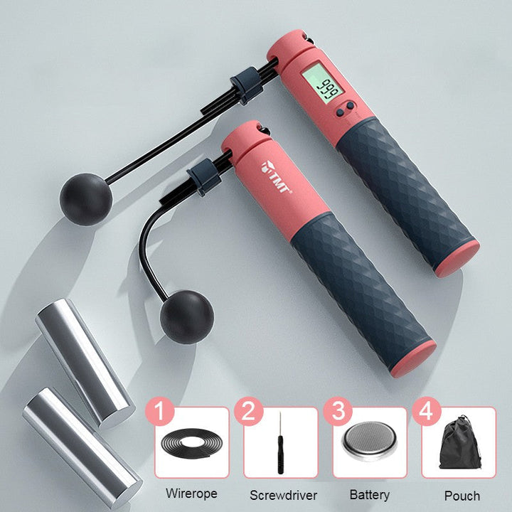 Lisslune | 2-in-1 Weighted Smart Digital Jump Rope with Dual-rope Configuration, for Easy Full-body Workout