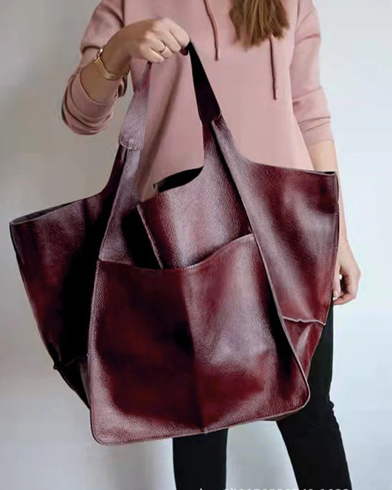 Lisslune | Chic & Sustainable Leather Bag with Large Capacity - Elegant, Versatile Women's Handbag