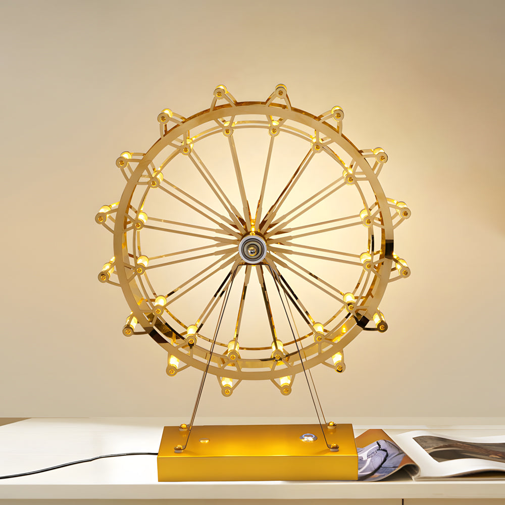 Lisslune | Golden Paris Wheel LED Desk Lamp