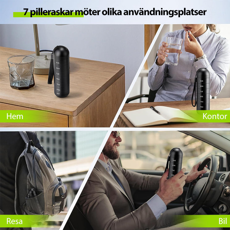 Lisslune | 7-Day Portable Pill Organizer for Travel