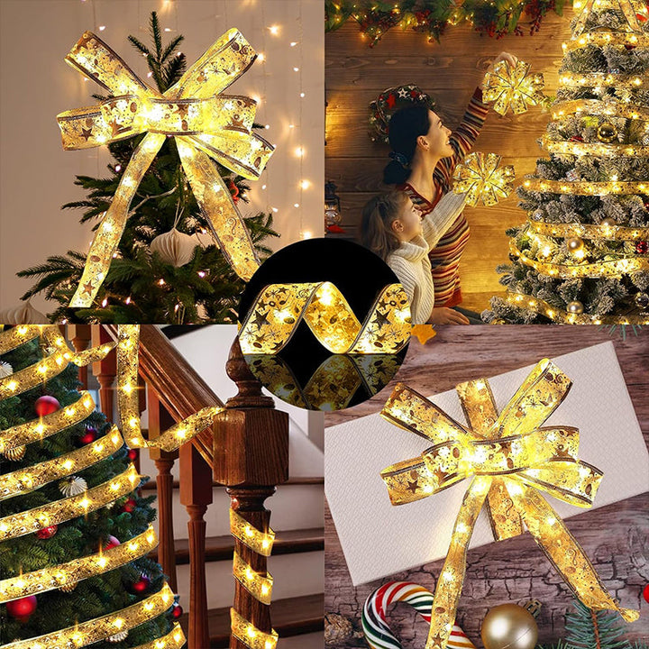 Lisslune | Ribbon Christmas tree decorative lights