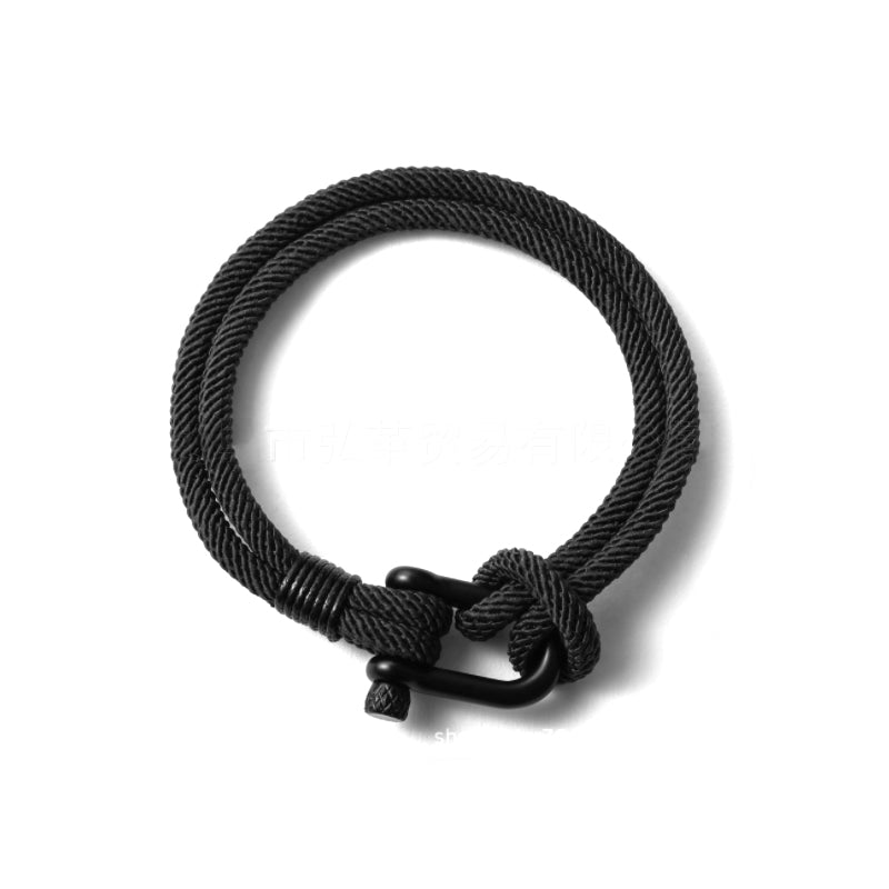 Lisslune | U-shaped buckle nylon braided bracelet