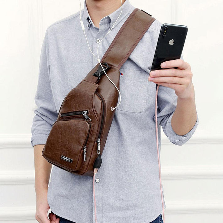 Lisslune | Shoulder bag Crossbody bag for men with USB charging port