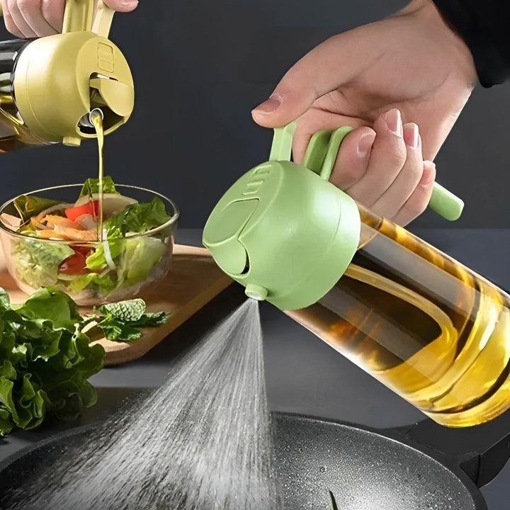 Lisslune | 2-in-1 Olive Oil Dispenser & Sprayer – Perfect for Cooking, Salads, and BBQ