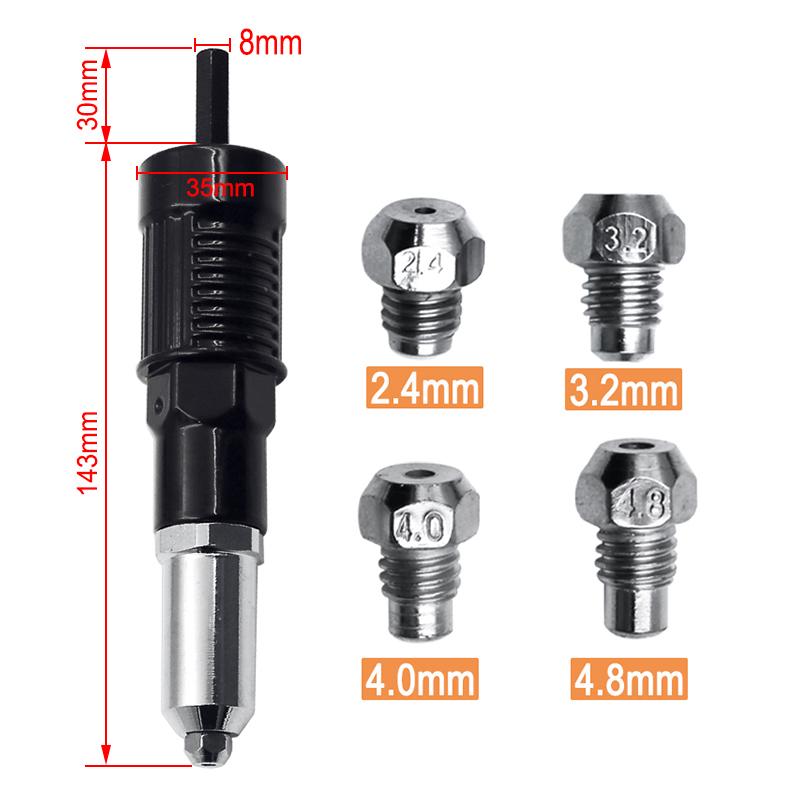 Lisslune | Professional Rivet Pliers Adapter Kit