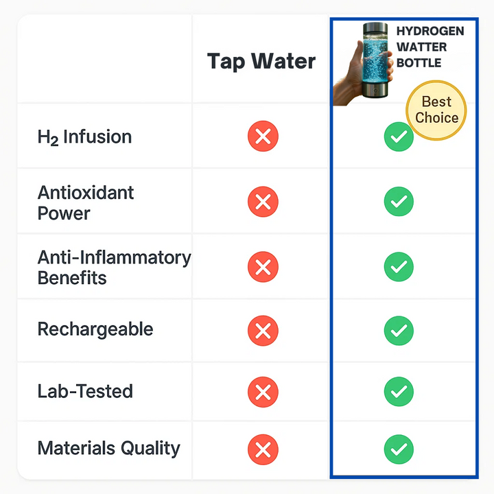 Lisslune | Hydrogen Water Bottle | USB Rechargeable, Anti-Inflammatory & Perfect for Daily Hydration and Wellness