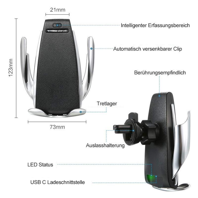 Lisslune | Smart Sensor Phone Holder, wireless car charger