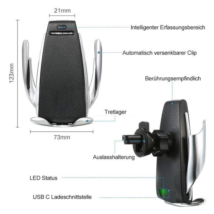 Lisslune | Smart Sensor Phone Holder, wireless car charger