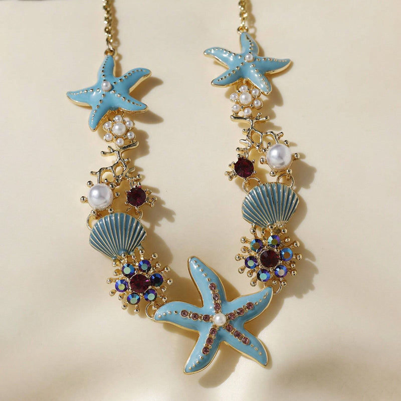 Lisslune | Shell Starfish Pearl Necklace