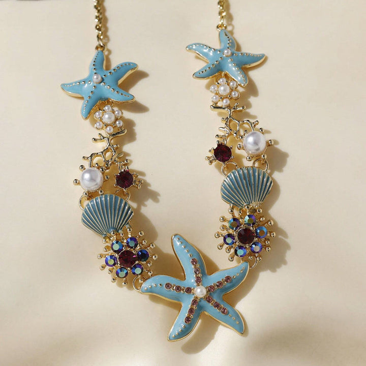 Lisslune | Shell Starfish Pearl Necklace
