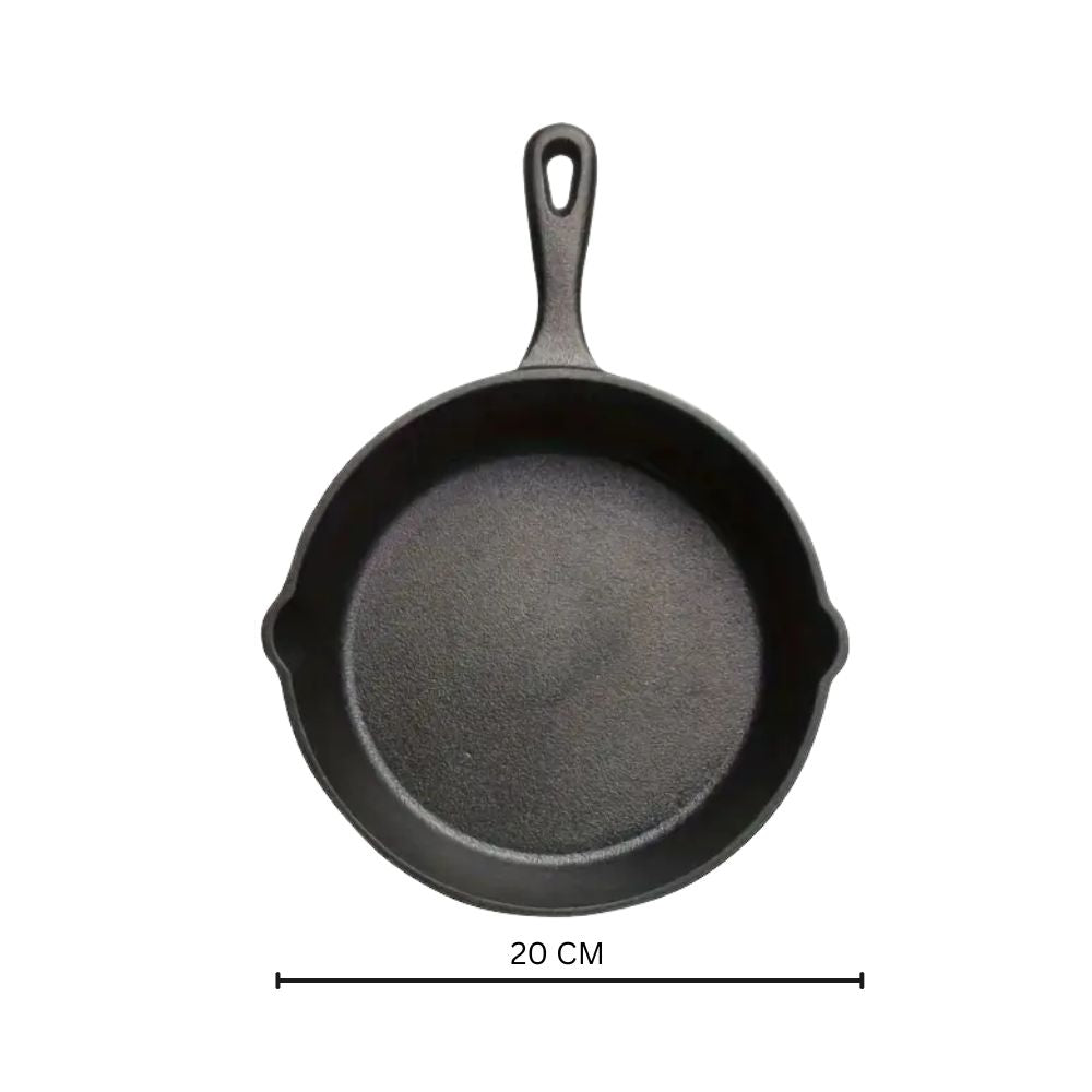 Lisslune | Black Cast Iron Frying Pan