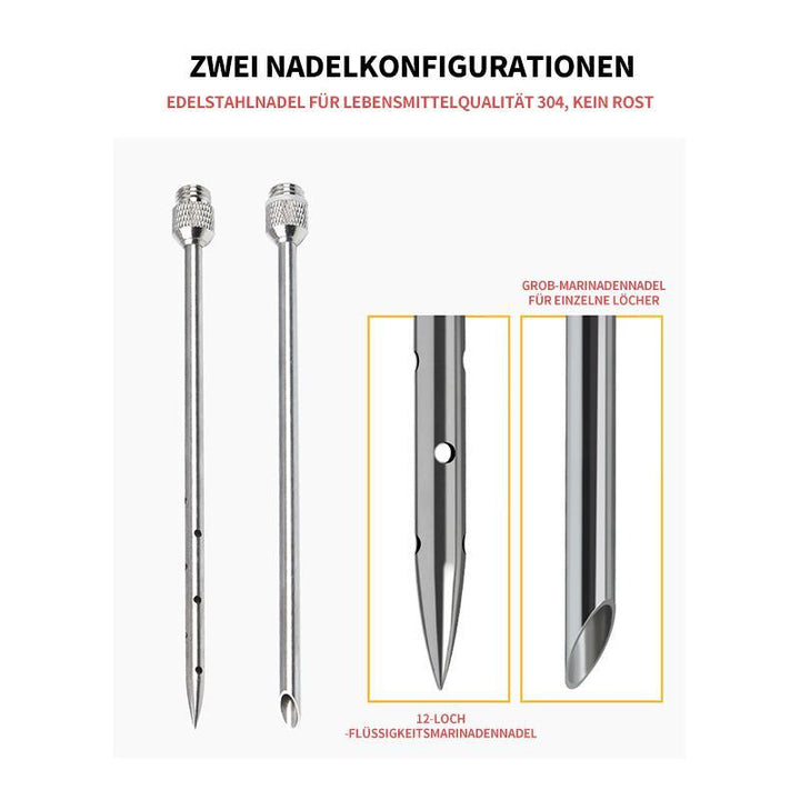 Lisslune | 304 spice injector made of stainless steel for marinating meat in the kitchen