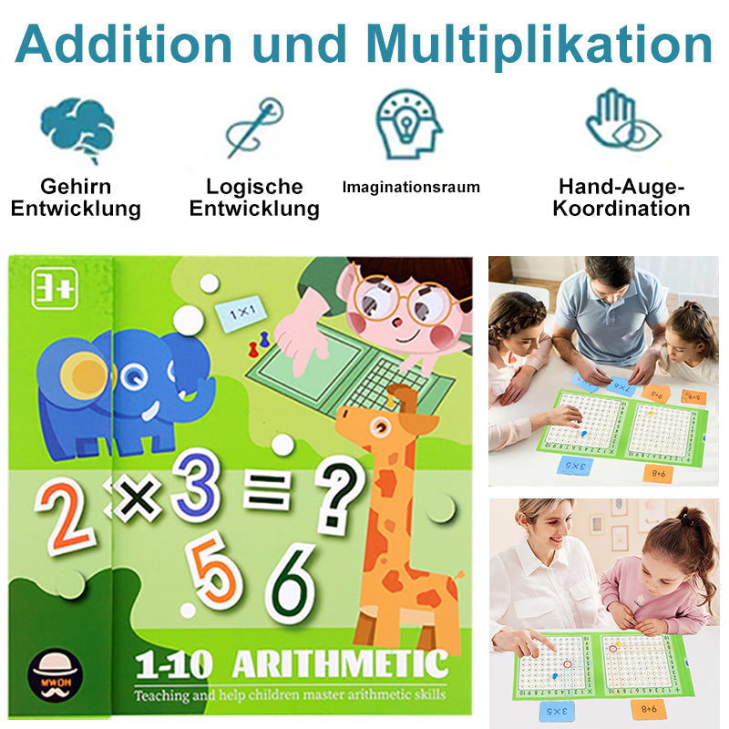 Lisslune | 2-in-1 Magnetic Multiplication and Addition Learning Toy for Kids