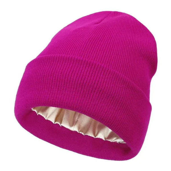 Lisslune | Noor Silk Winter Hat – Wool & Silk – Anti-Frizz Hair Protection