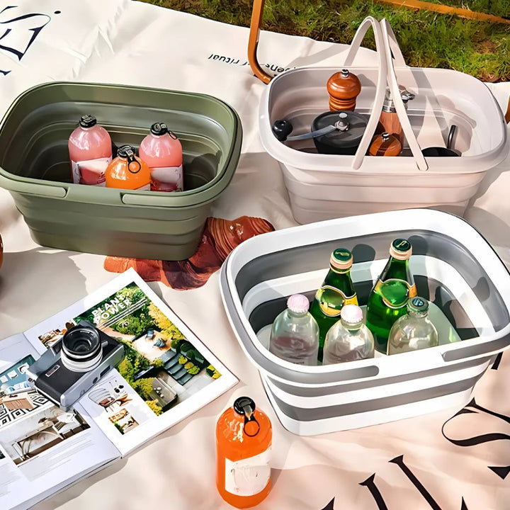 Lisslune | Foldable Ultra Flex Multi-Use Basket – For Camping, BBQ and Household Use