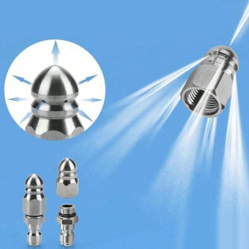 Lisslune | High-pressure nozzle made of stainless steel for unclogging drain pipes