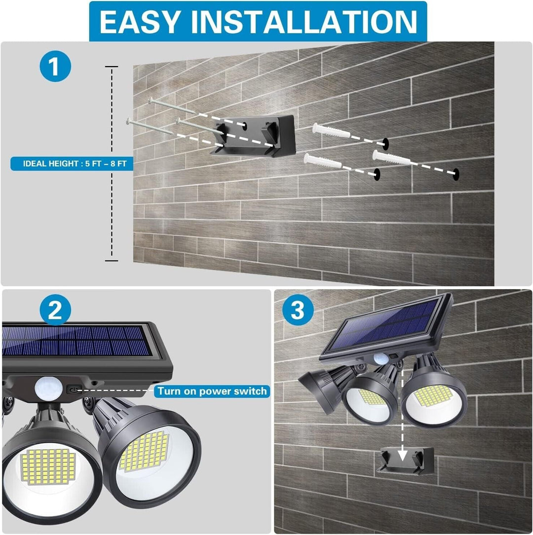 Lisslune | Solar Outdoor Security Floodlight with Motion Sensor