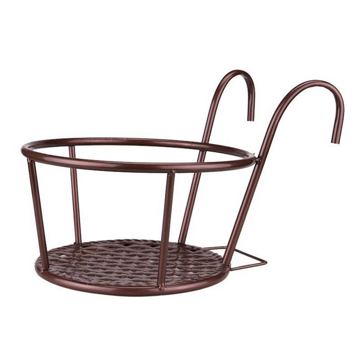 Lisslune | Hanging Plant Basket made of Metal – Balcony Planter Pot with Hook for Garden and Terrace