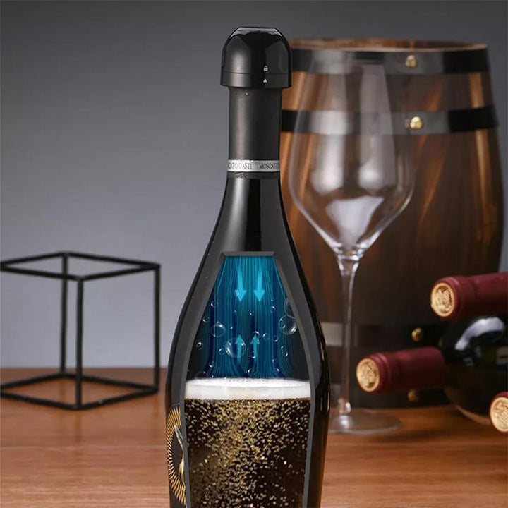 Lisslune | Reusable leak-proof silicone sealing cap for champagne and wine bottles