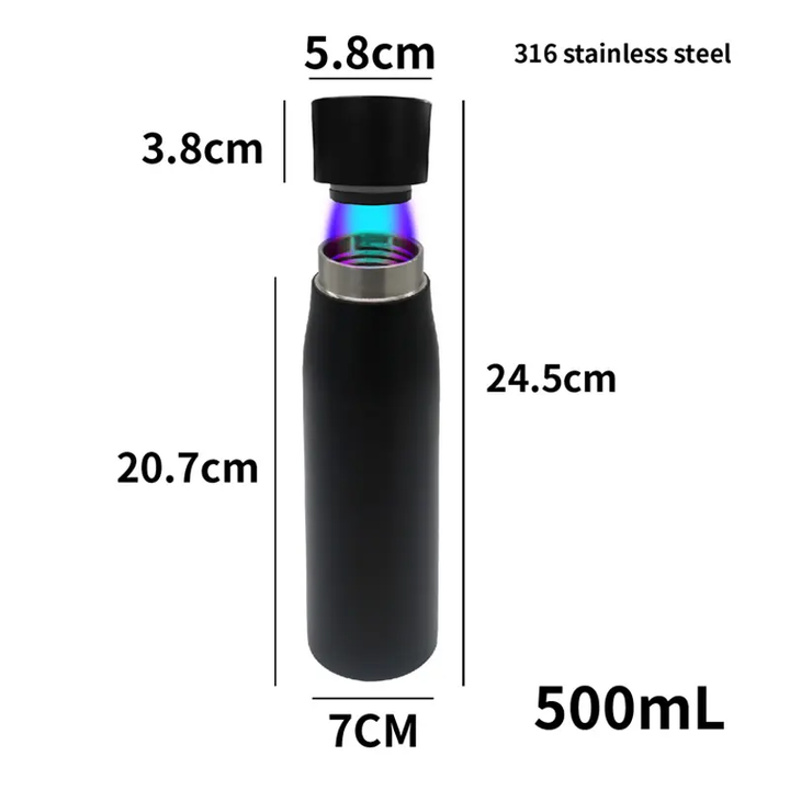 Lisslune | Aquyn UV Light Water Bottle – Smart Water Bottle with UV Sterilization for Clean Drinking Water