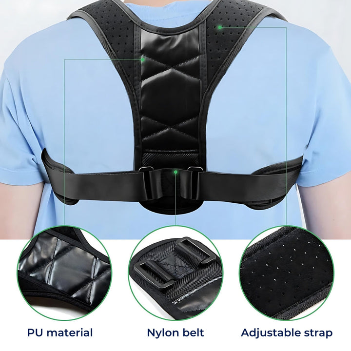 Lisslune | Adjustable Back Brace Posture Corrector for Chronic Pain Relief and Daily Comfort Support