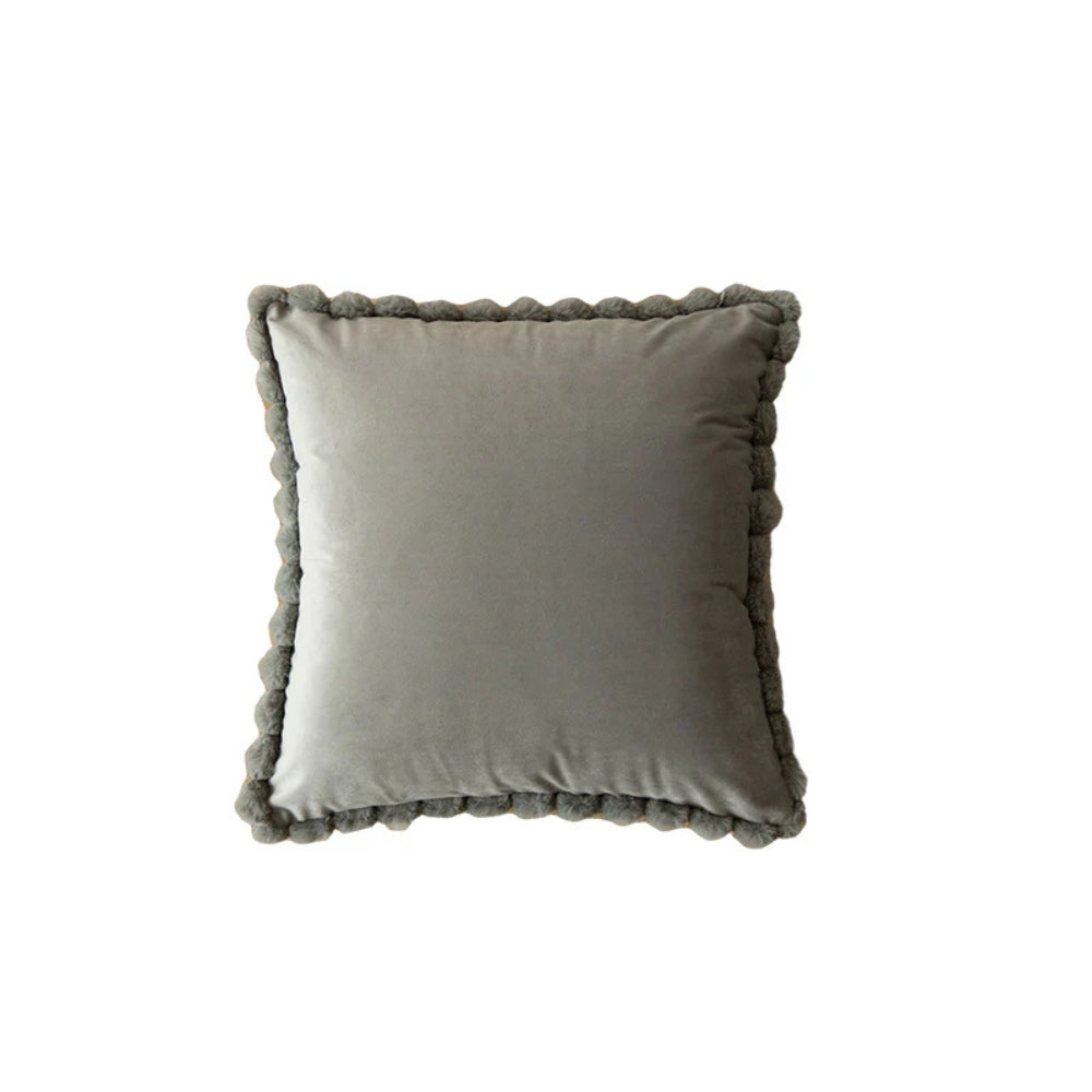 Lisslune | Velvet Pom-Pom Trim Cushion Cover