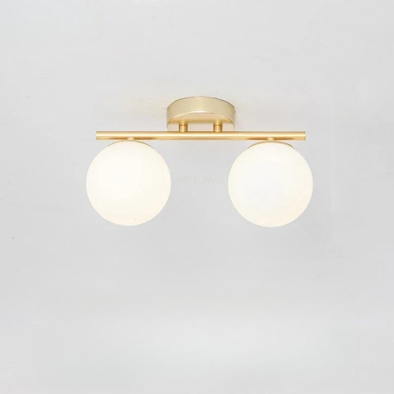 Lisslune | Ceiling light in Nordic style made of glass – Elegant white sphere for any room