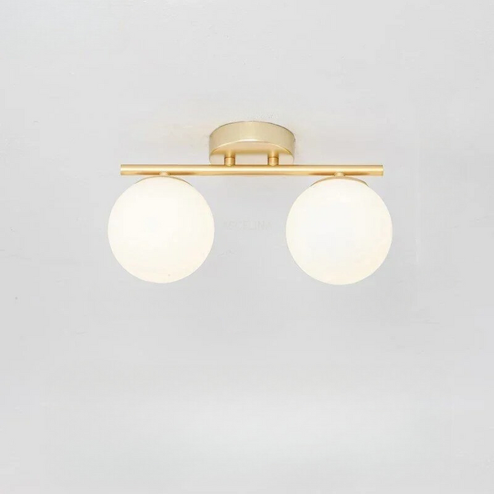Lisslune | Ceiling light in Nordic style made of glass – Elegant white sphere for any room