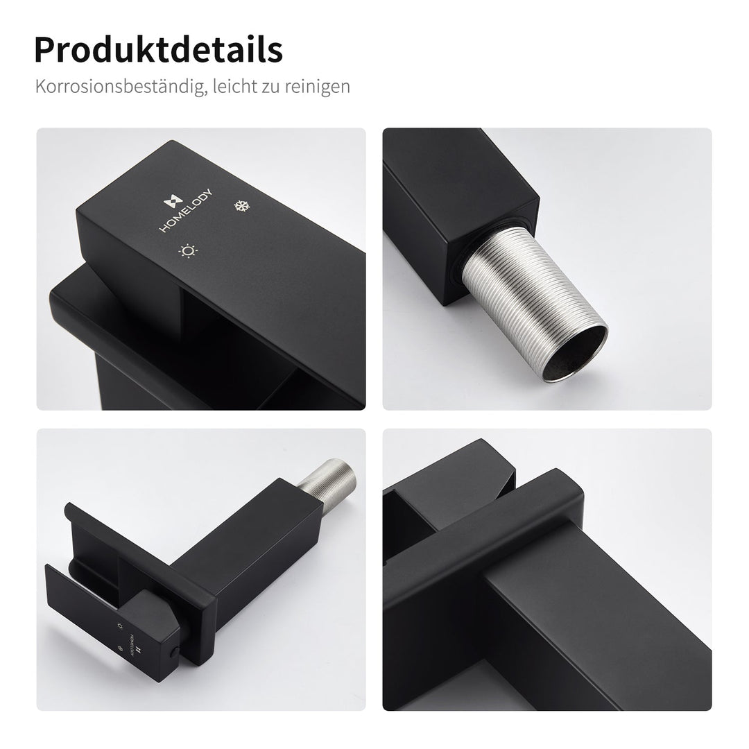 Lisslune | Black Waterfall Faucet Bath