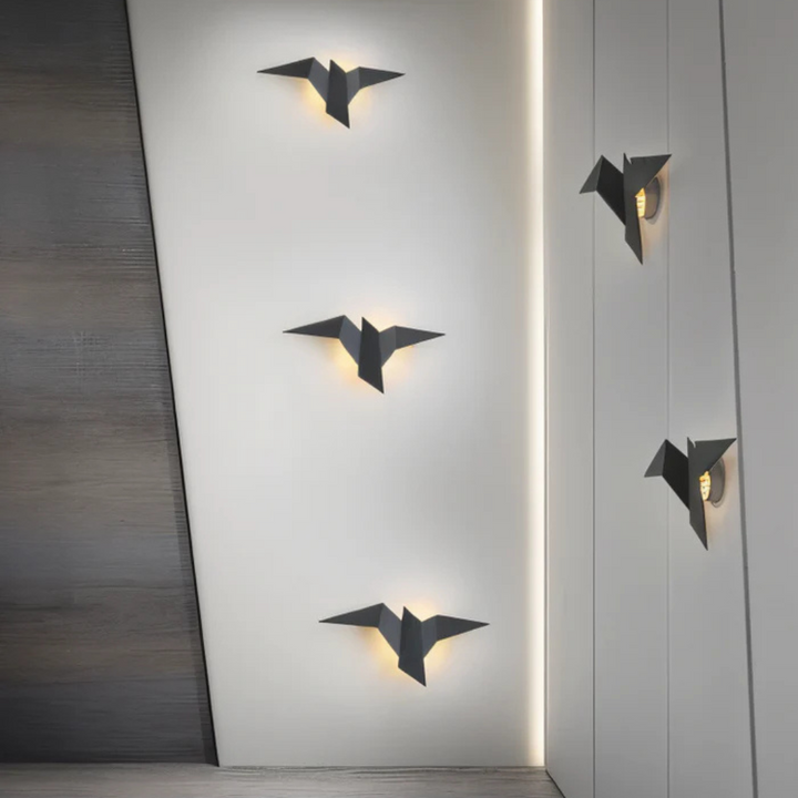 Lisslune | Origami Wall Lamp – Unique Wall Lighting in Japanese Style for Living Room and Bedroom
