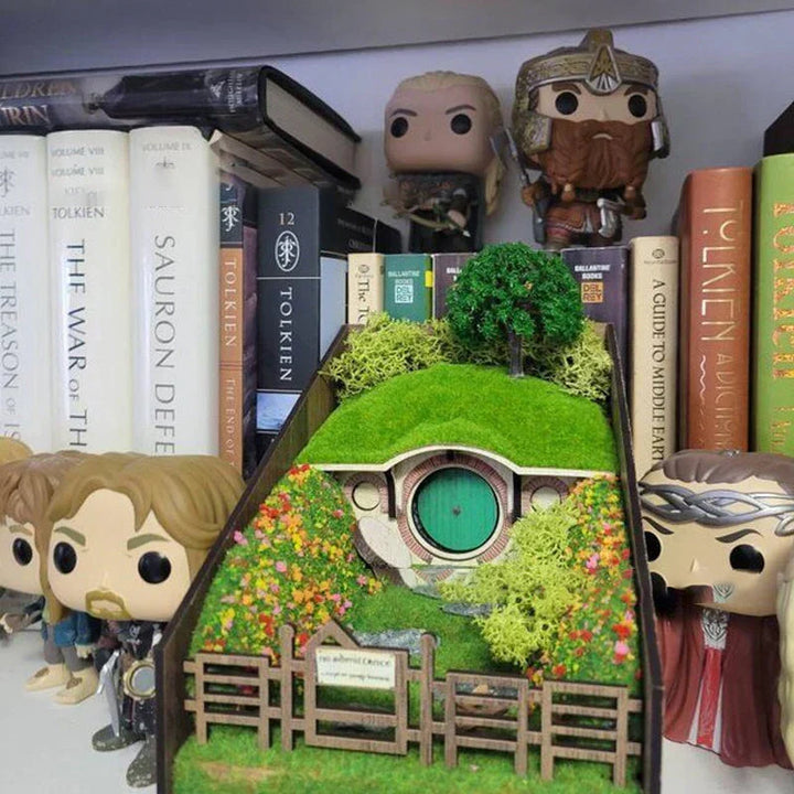 Lisslune | MiniScape Bookends – Handmade decorative book holders with micro-landscape design