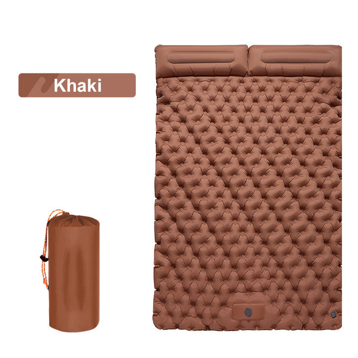 Lisslune | Self Inflatable Air Mattress, Double Camping Bed with Integrated Pillows