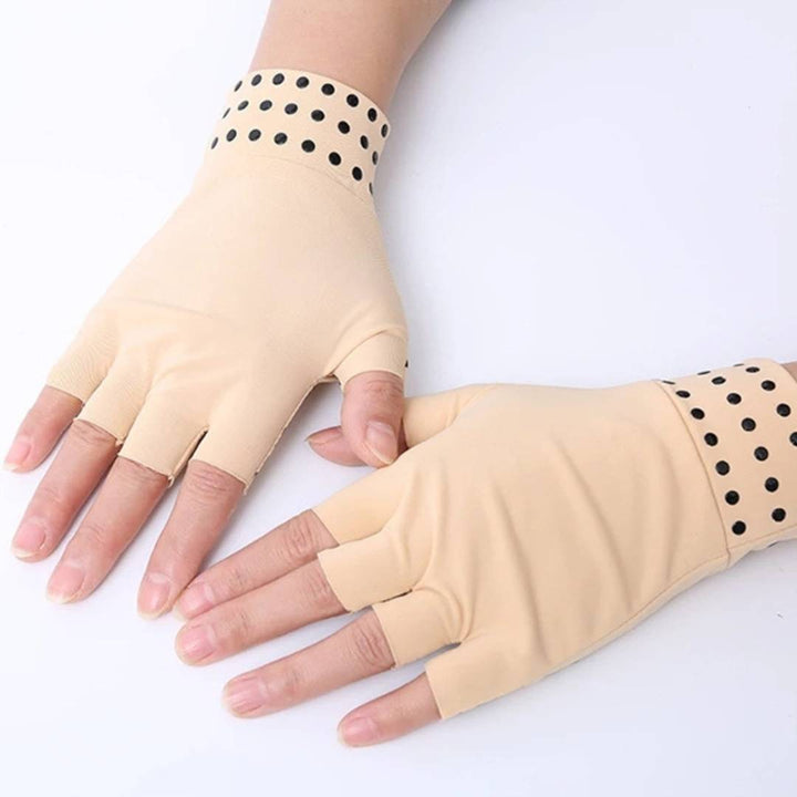 Lisslune | Fingerless Gloves for Arthritis & Pain Relief - Magnetic Compression for Improved Circulation and Reduced Swelling