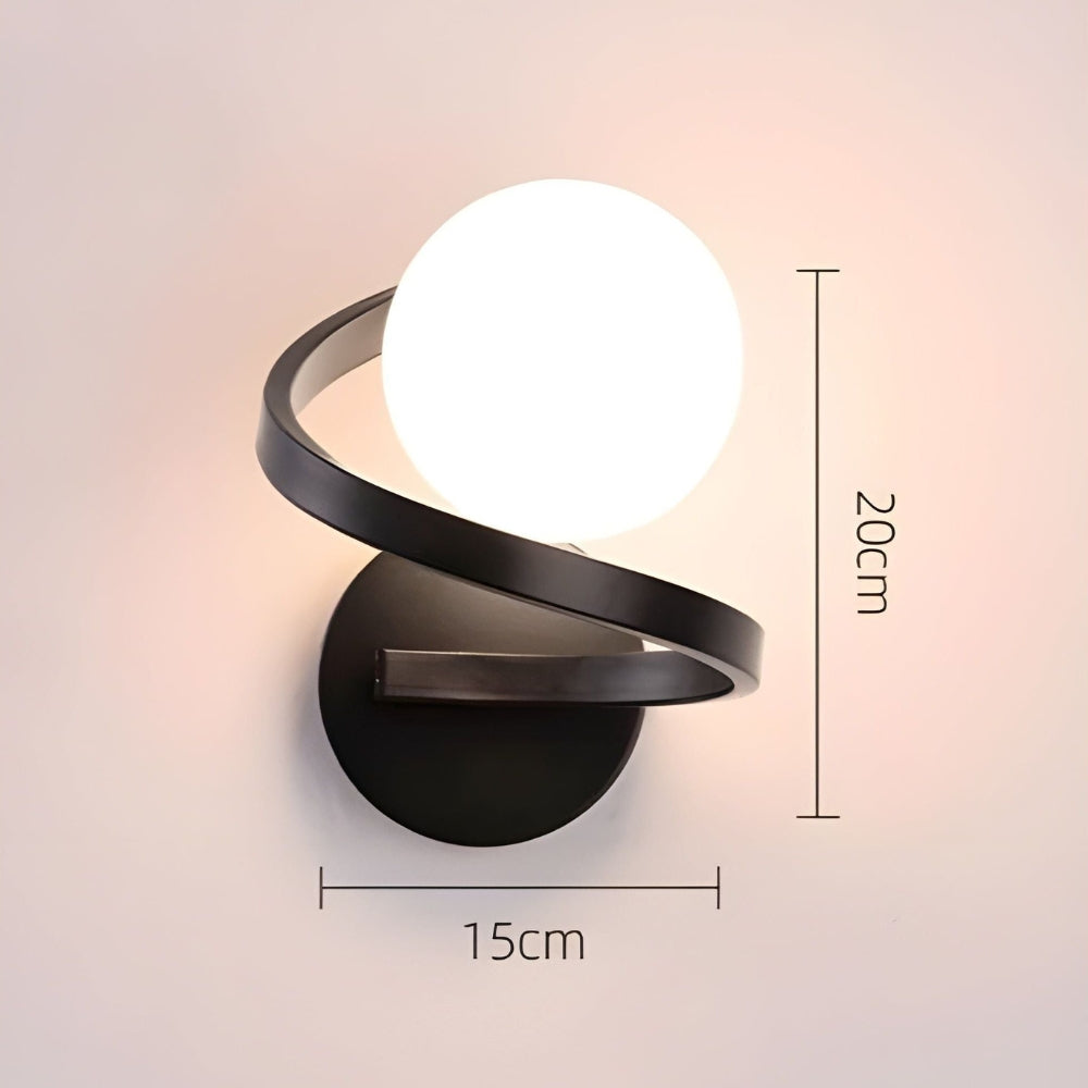 Lisslune | LumiSpire – Spiral LED wall light with modern design