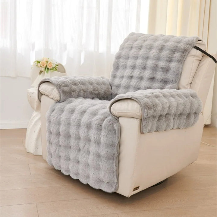 Lisslune | Synthetic Fur Recliner Sofa Cover