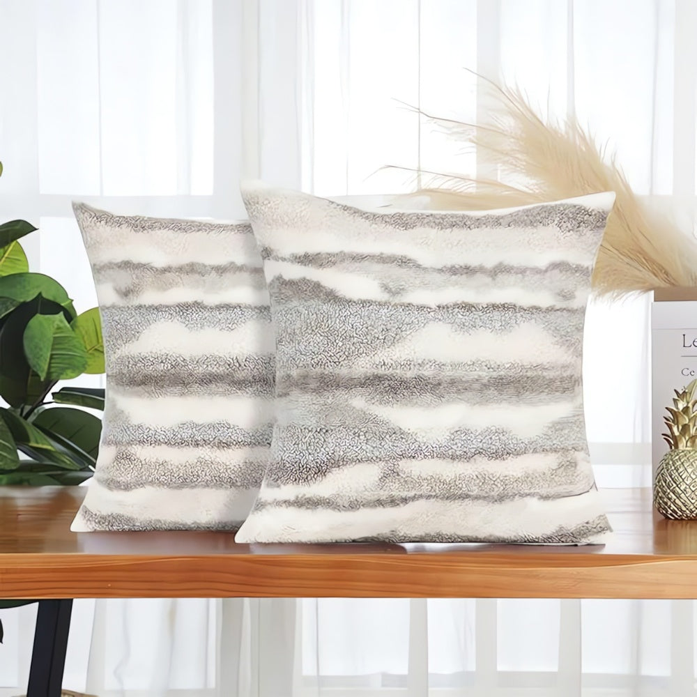 Lisslune | Marble Inspired Plush Cushion Cover