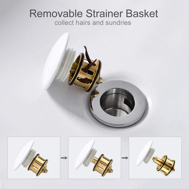 Lisslune | Bathroom Sink Drain Set Pop Up Drain Valve Sink Stopper