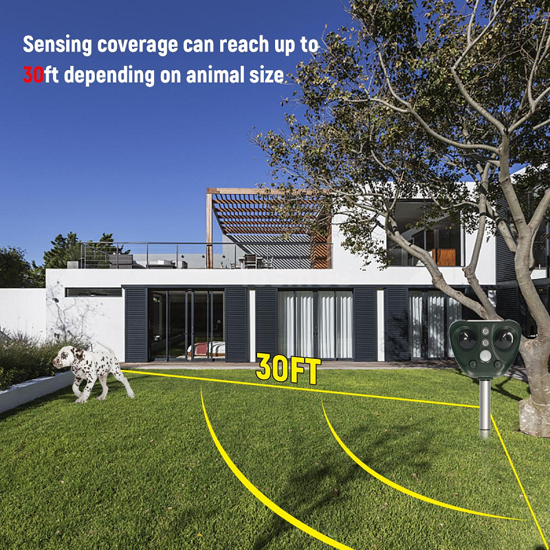 Lisslune | Ultrasonic Bird Repeller, Solar Powered