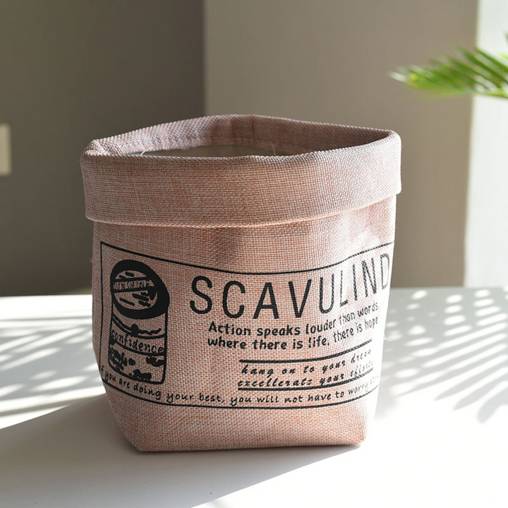 Lisslune | Decorative fabric plant pot with print – Versatile storage pot for plants and decor