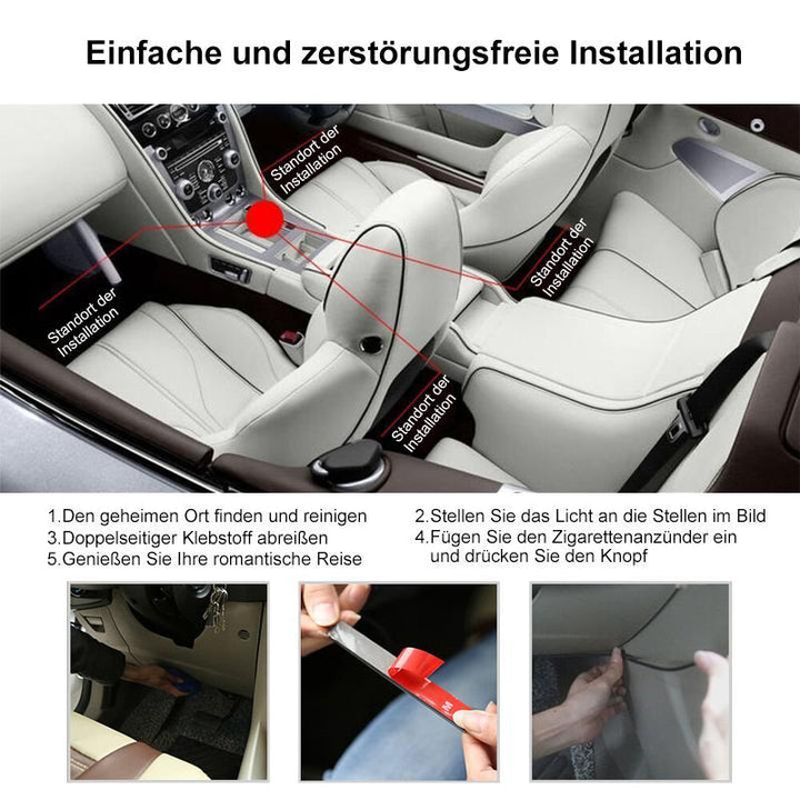 Lisslune | Car interior light with sound active function and wireless remote control