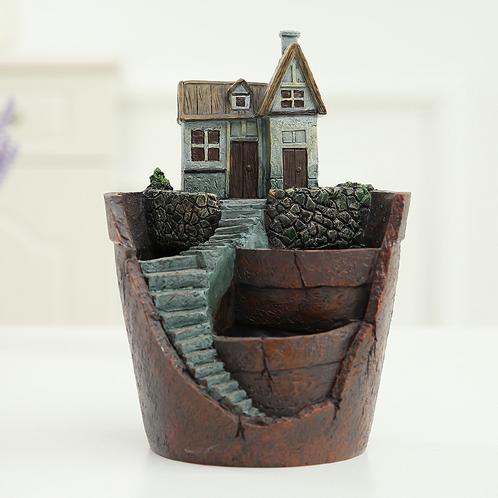 Lisslune | Succulent decorative flower pot for mini garden – Bonsai planting pot for micro landscape and garden