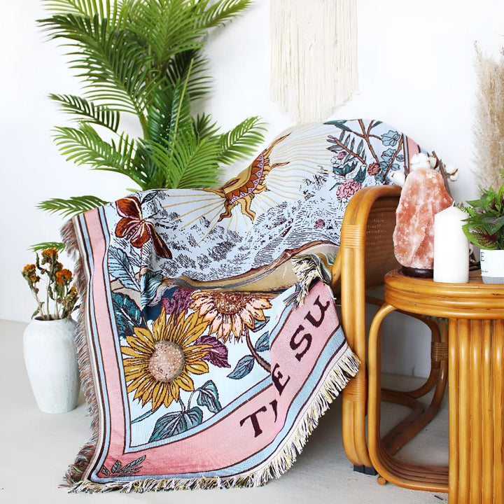 Lisslune | Boho Sun Tapestry Blanket